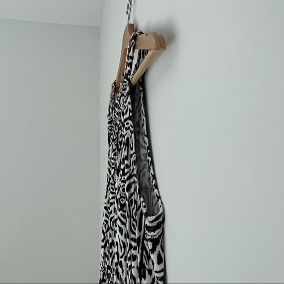 JLo Jennifer Lopez Maxi Dress Animal Print Zebra Chain Detail Small - Picture 8 of 17
